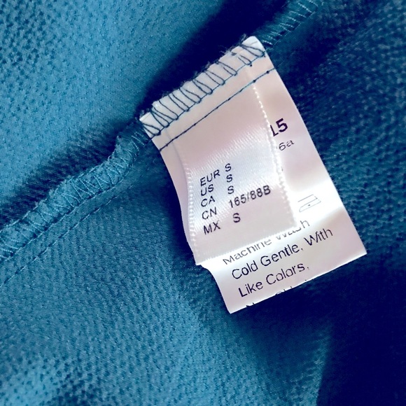 Teal Blue Long Sleeve Cocktail Dress - Picture 10 of 16